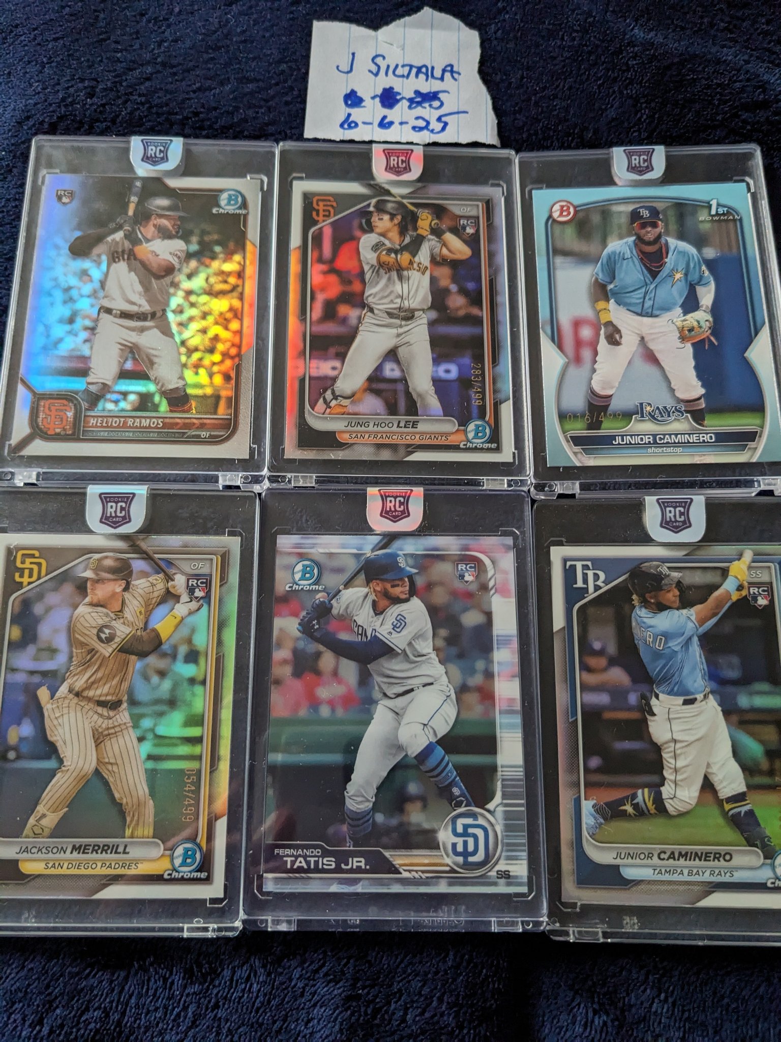 For sale/ No Trade Heliot Ramos Refractor/499 $5 Jung Hoo Lee 