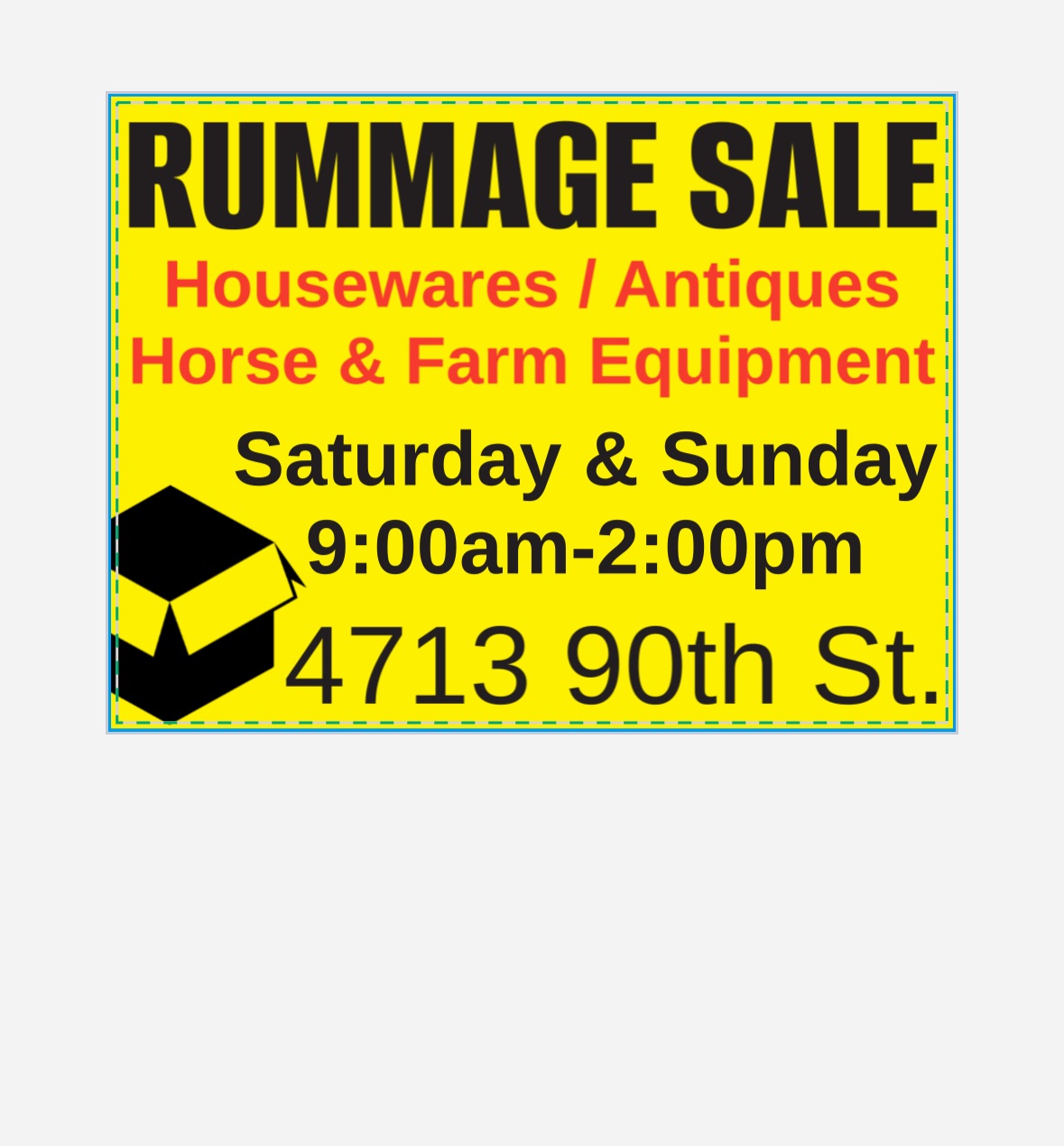 Rummage Sale - Farm Equipment/Home Goods/Antiques