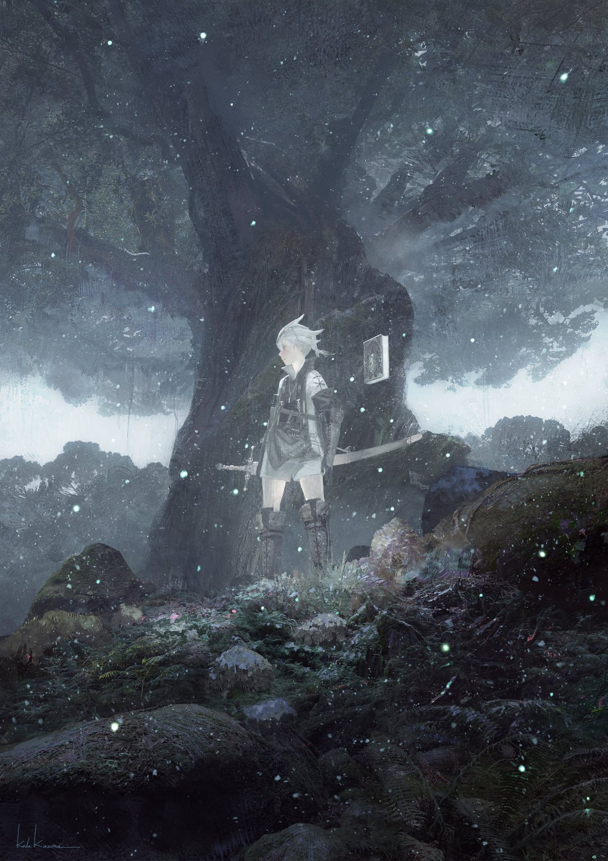 NieR Replicant special illustration by Kazuma Koda for the ONKYO
