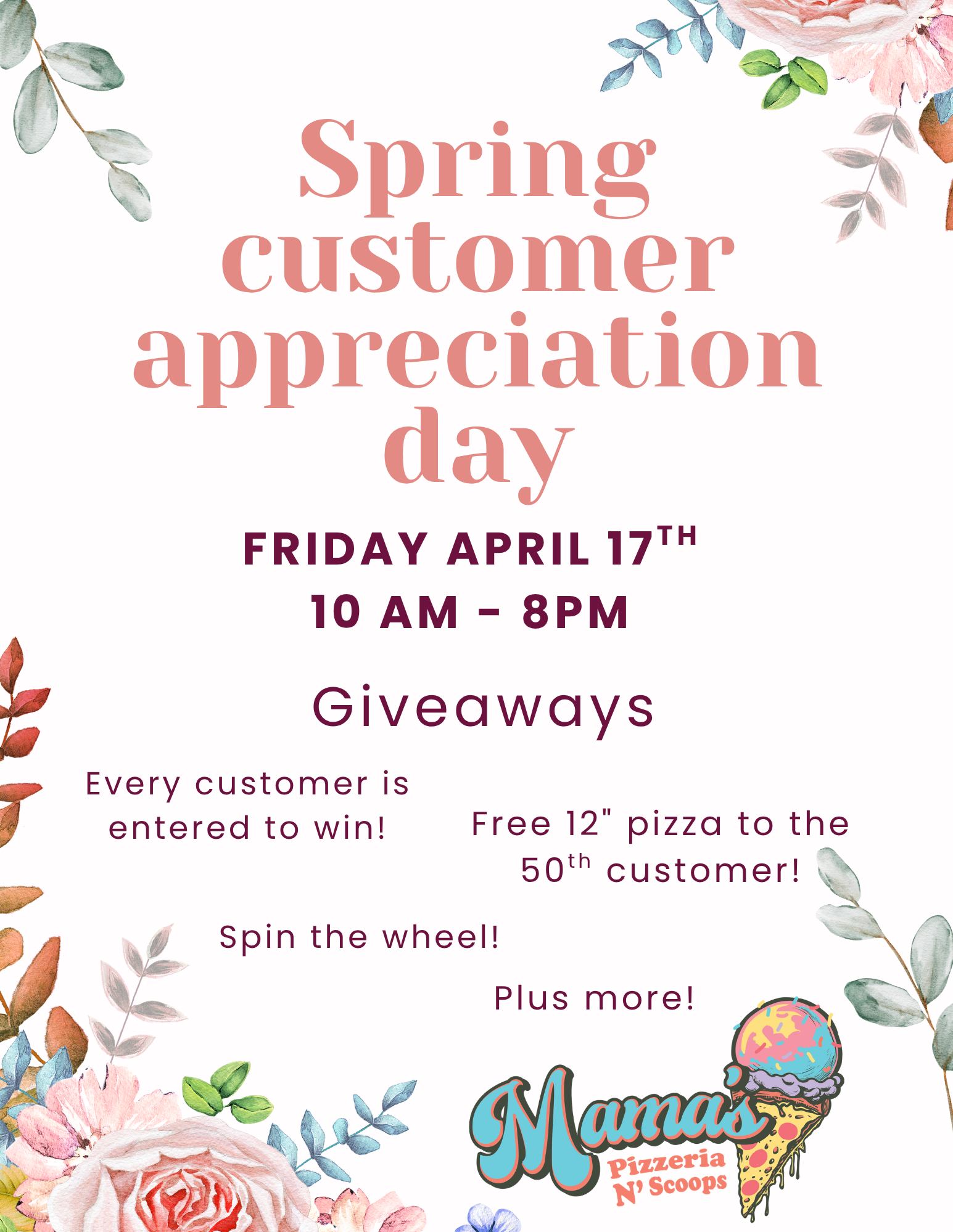 Spring Customer Appreciation Day