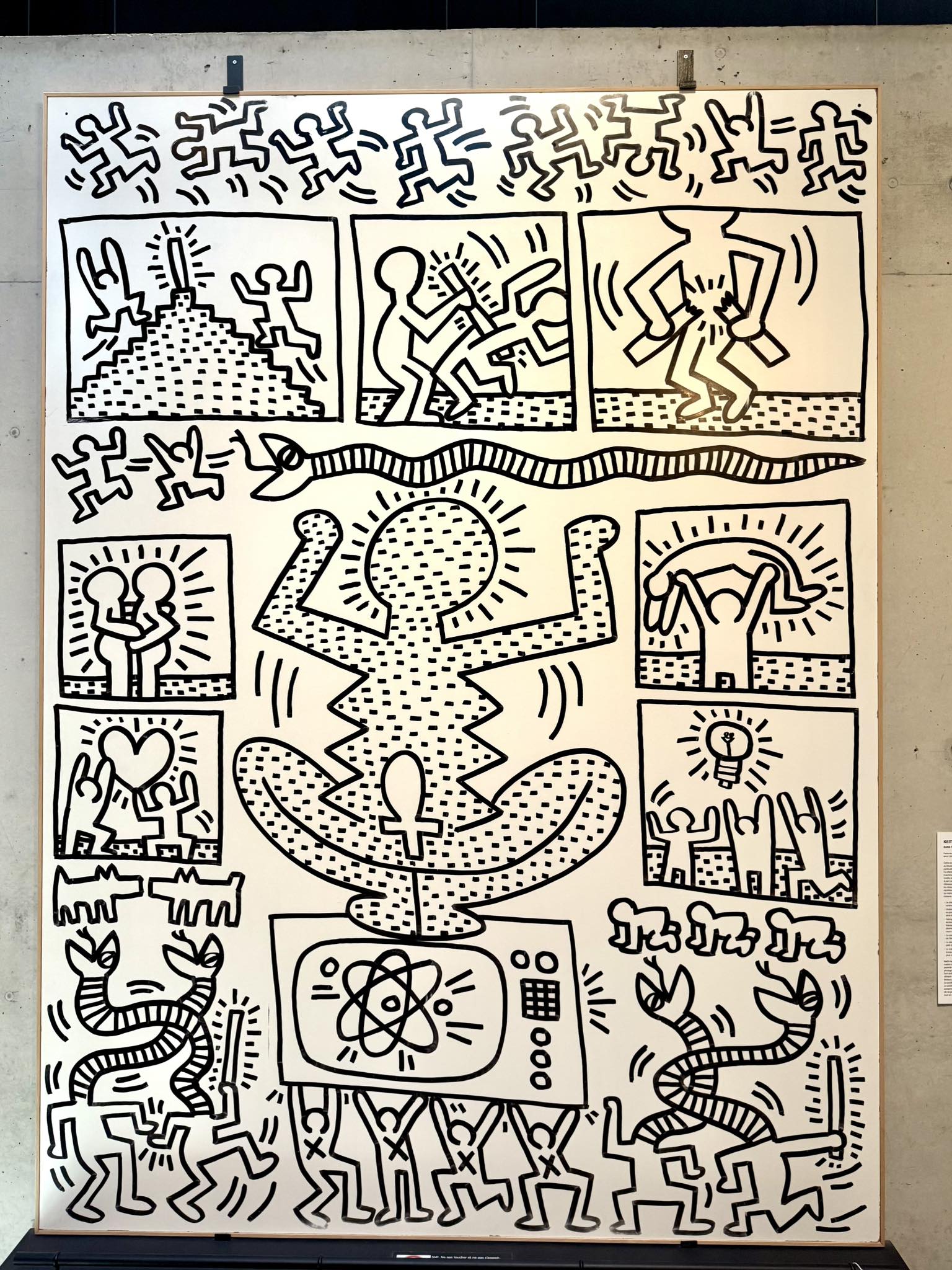 Keith Haring 2-sided Christmas decoration from 1986 Playboy magazine