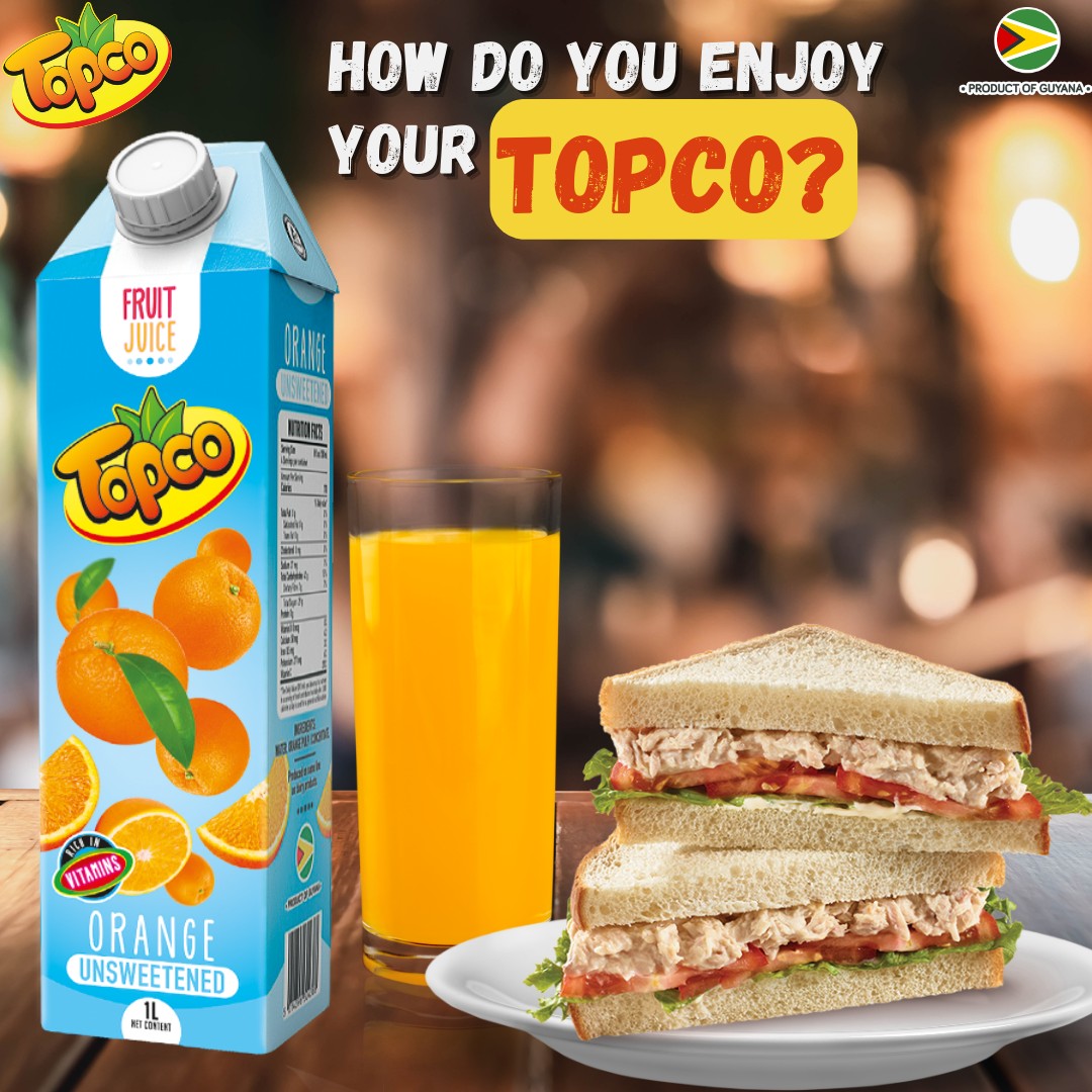 A glass of Topco Unsweetened... - Topco Fruit Beverages