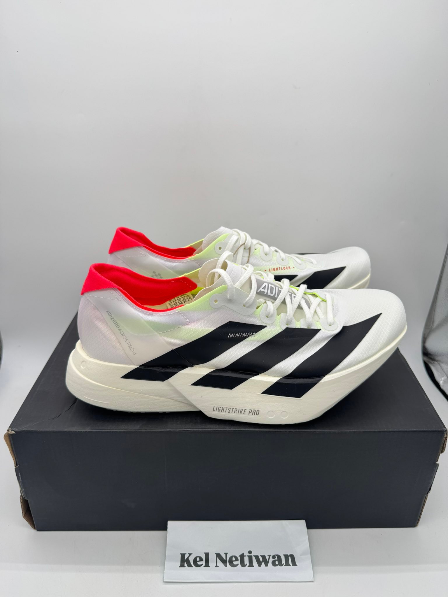 Adidas Adizero Adios Pro 4 White Black Red (SKU JR1094 ) มือหนึ่ง 
