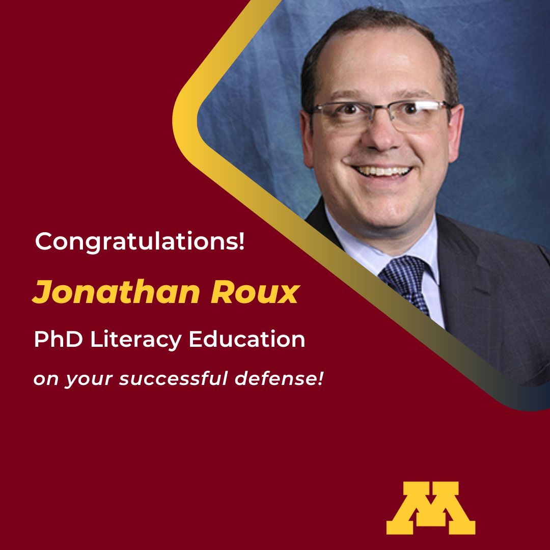 So proud of the newly minted Dr. Jonathan Roux on successfully ...