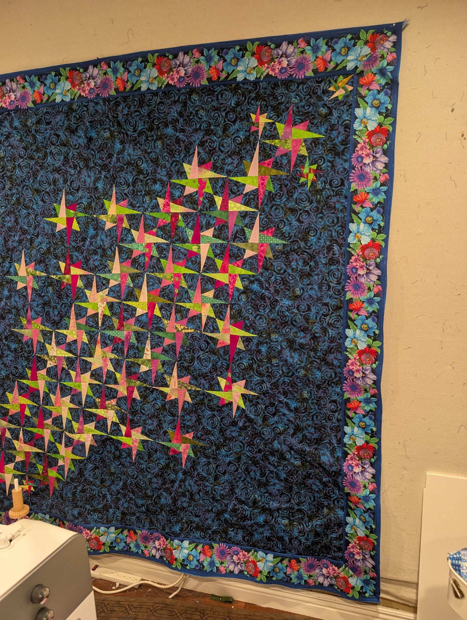 Blue four patch border ideas for quilts