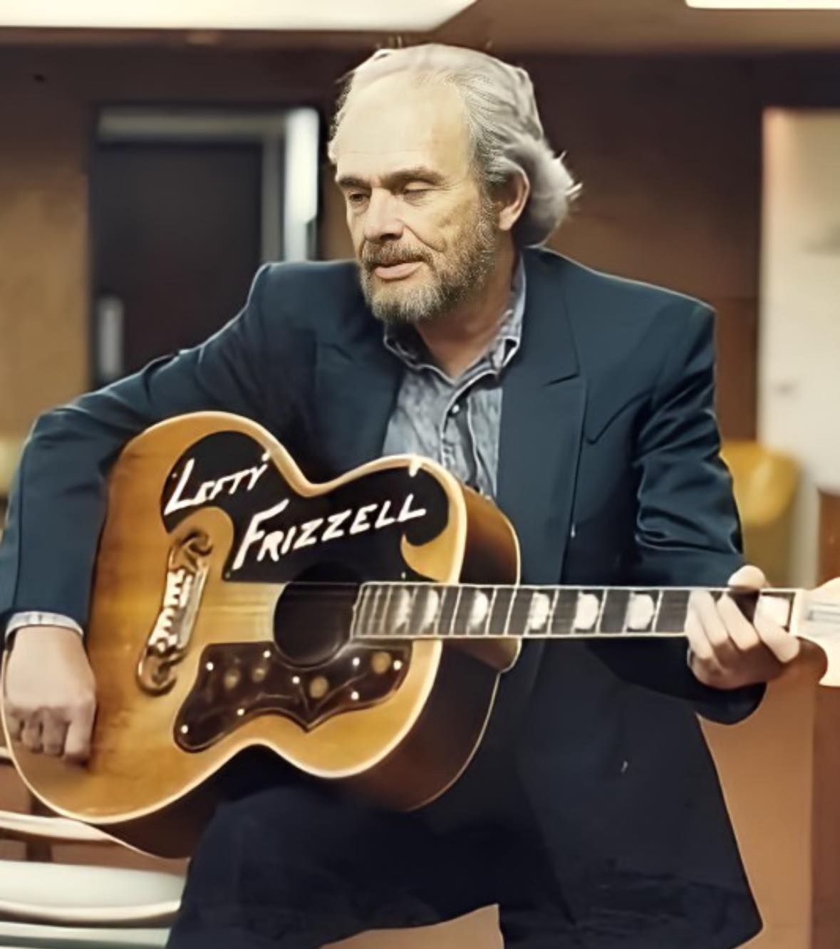 Dillon Weldon - Merle Haggard holding Lefty Frizzell’s... | Facebook
