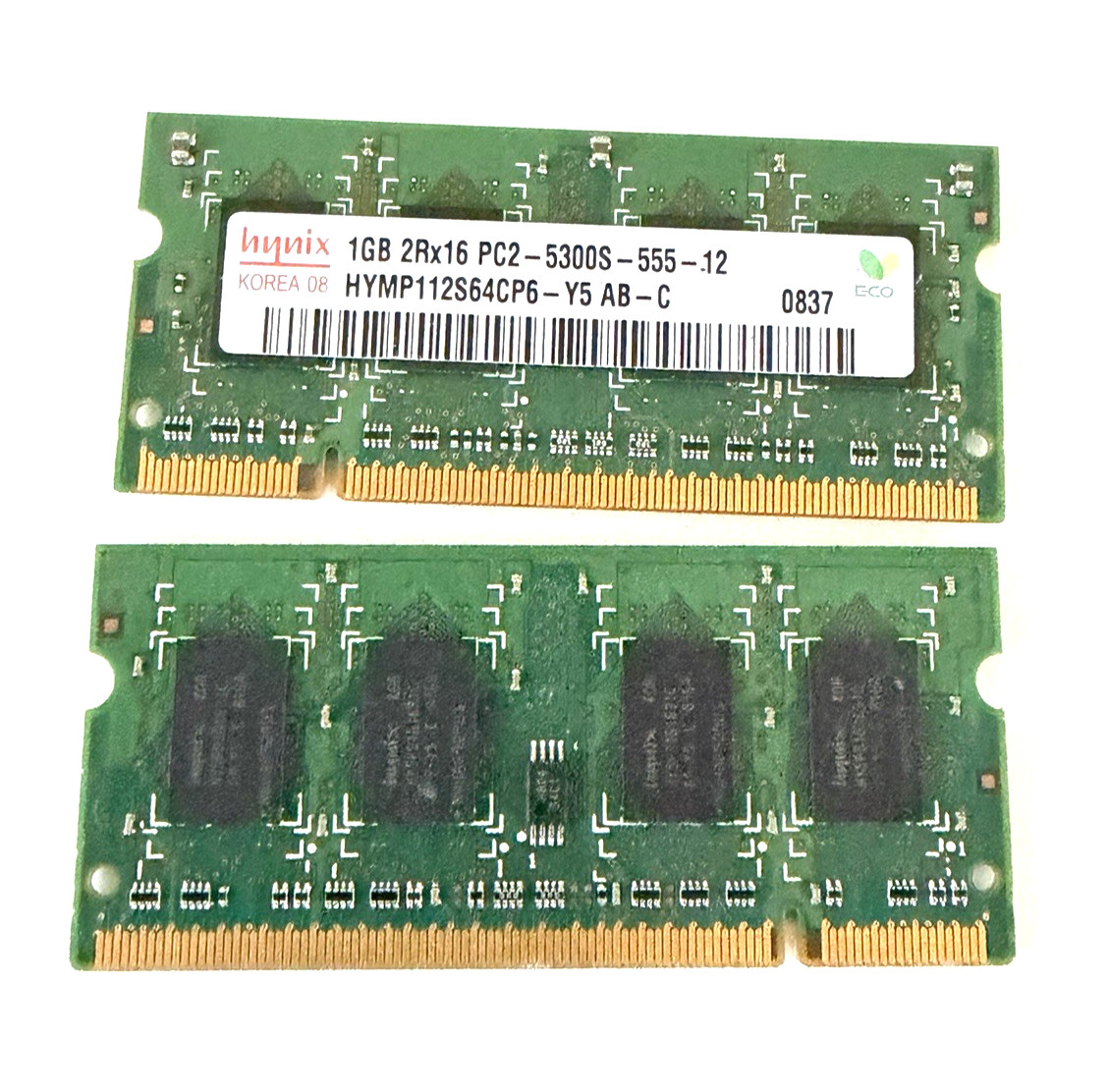 Hynix 2 X 1gb Ddr2 So-dimm 200-pin 667 Mhz Pc2-5300s Laptop Ram