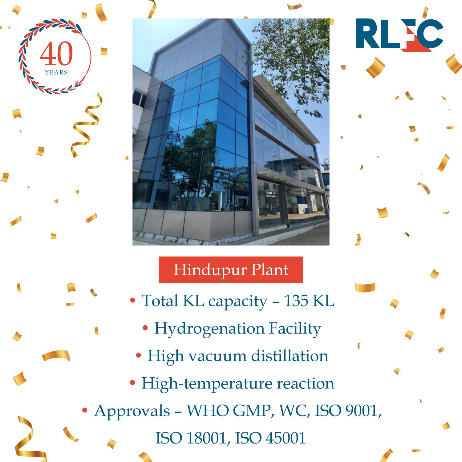 RLFC introduces its second CNS and psychotropic API manufacturing plant which is currently in an expansion mode with the construction of a new block there. #BusinessAchievements #achievement #gratitude #esteemedcustomer #pharmaceutical 