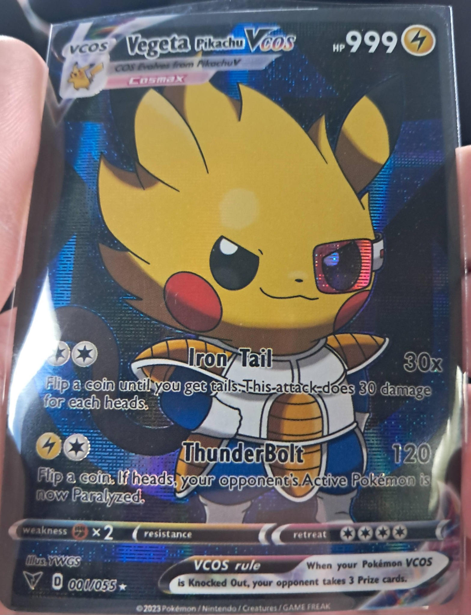 Pikachu Vcos Pokémon card from collector con purchase