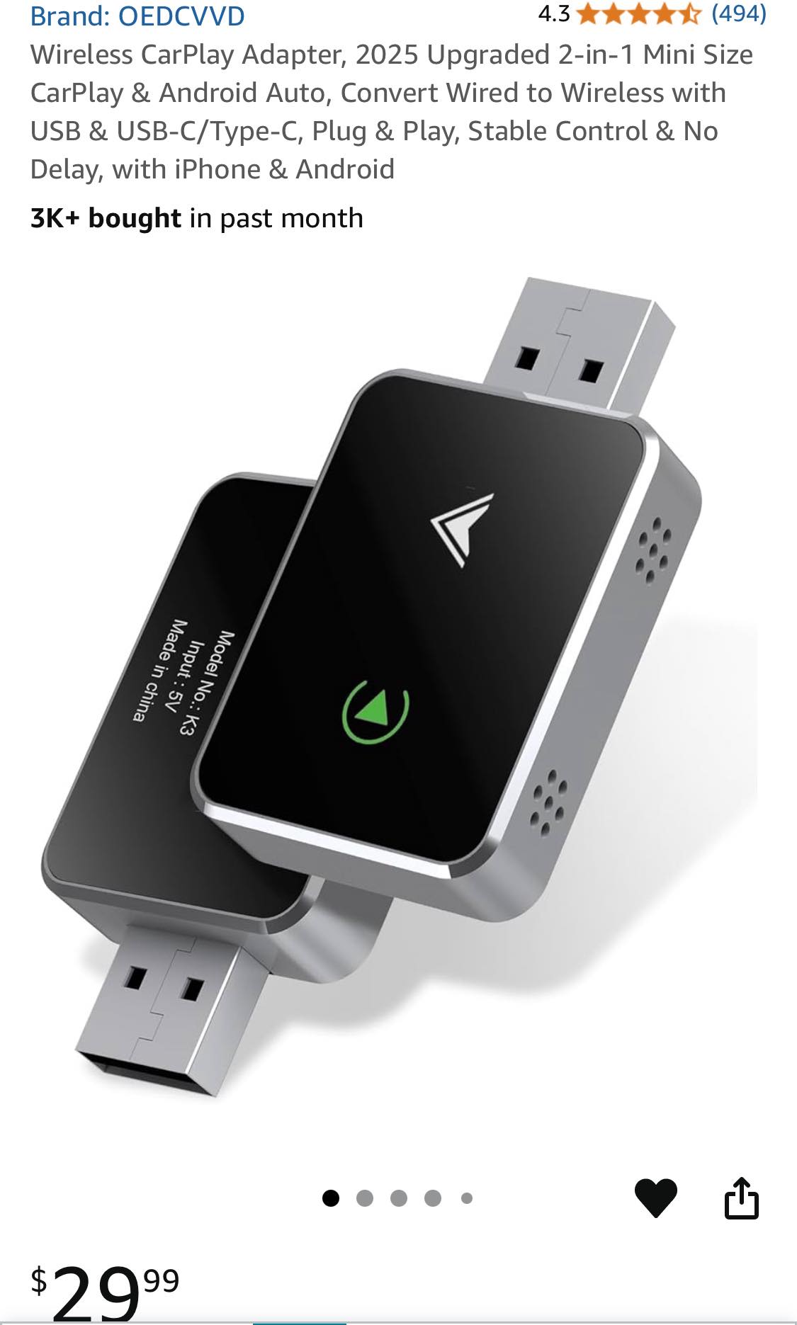 Adattatore Bluetooth Maedhawk Bypass Per Moto E Carplay, Modello BT200, Nero