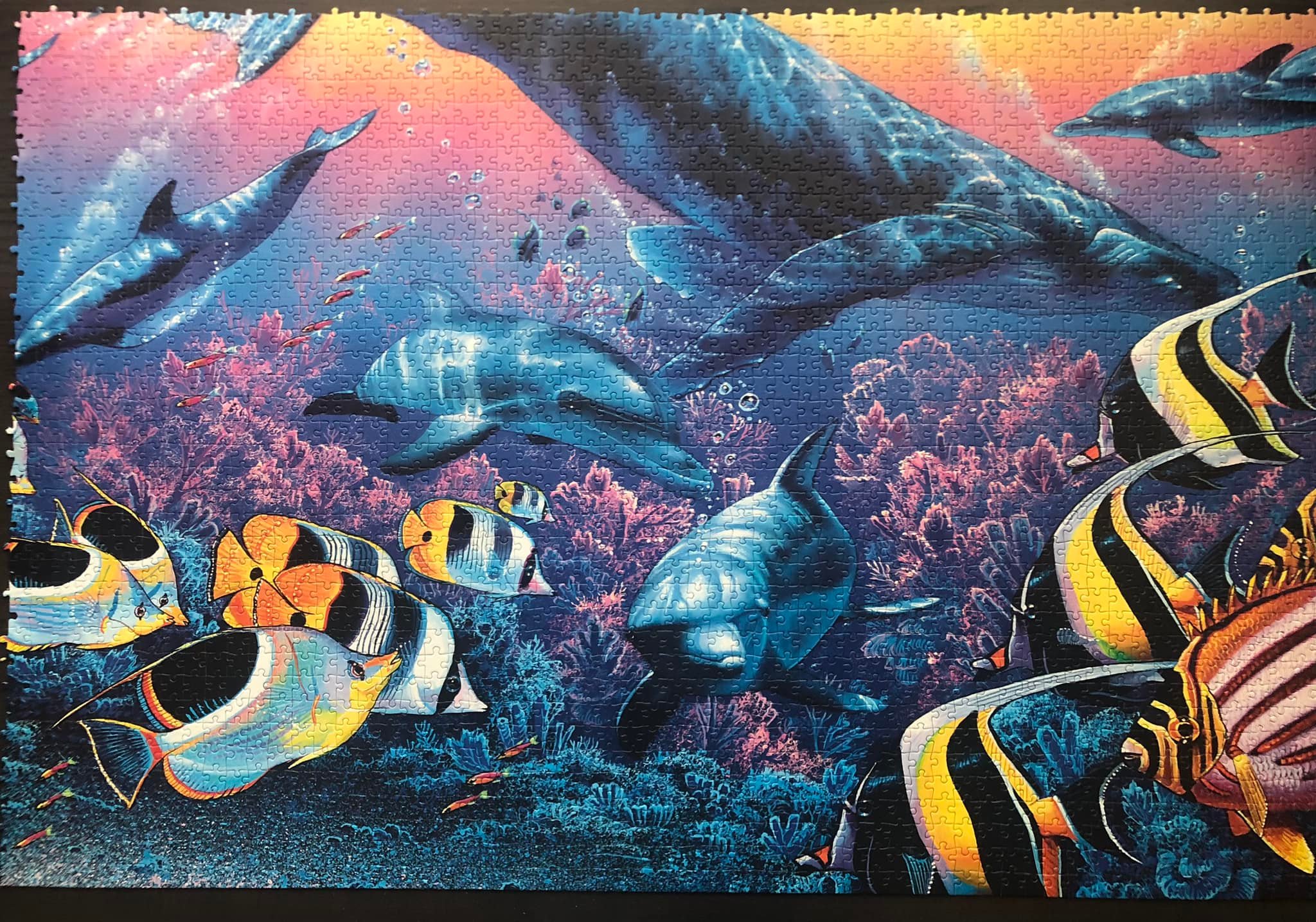 Completing Lahaina Visions jigsaw puzzle section 5