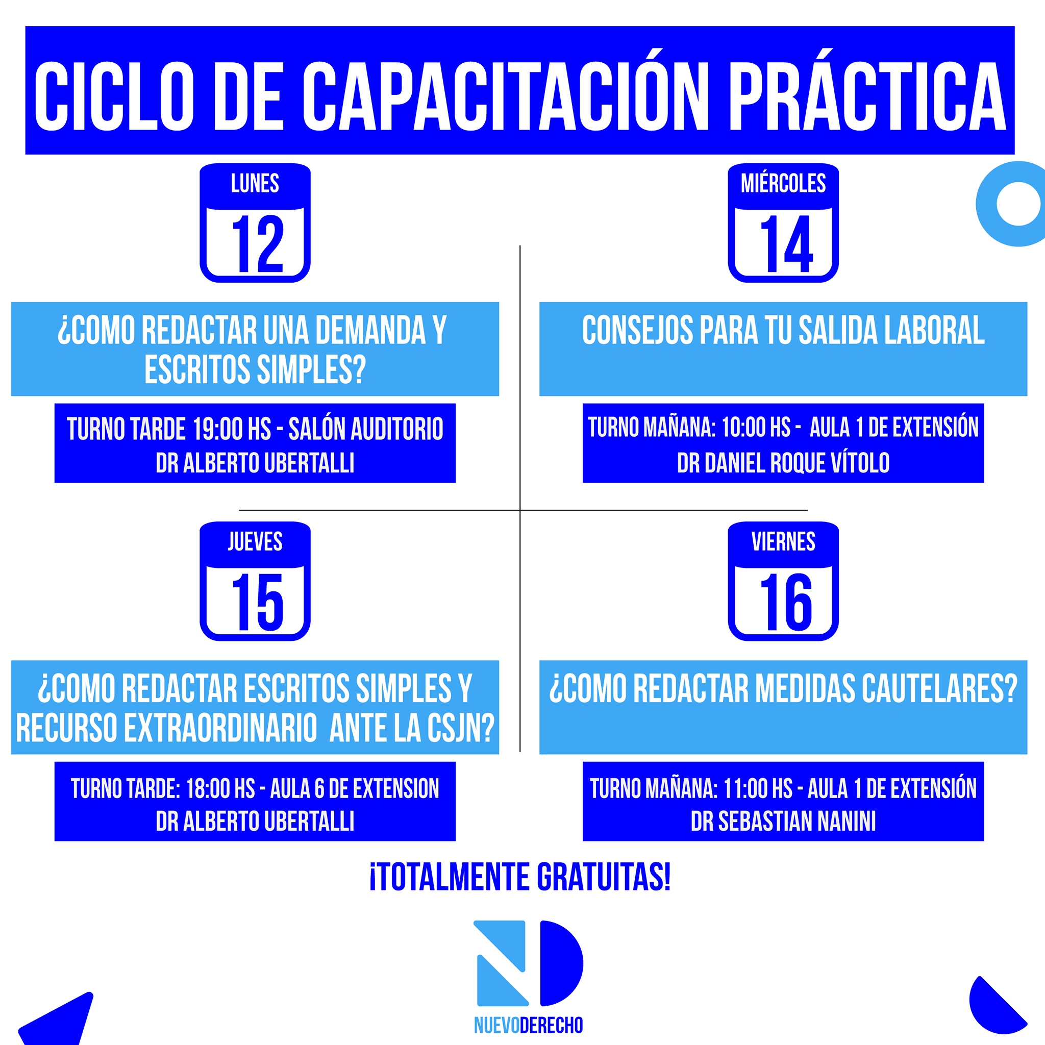 🎊NUEVO CICLO DE CAPACITACIÓN PRÁCTICA🎊... - La Nuevo Derecho