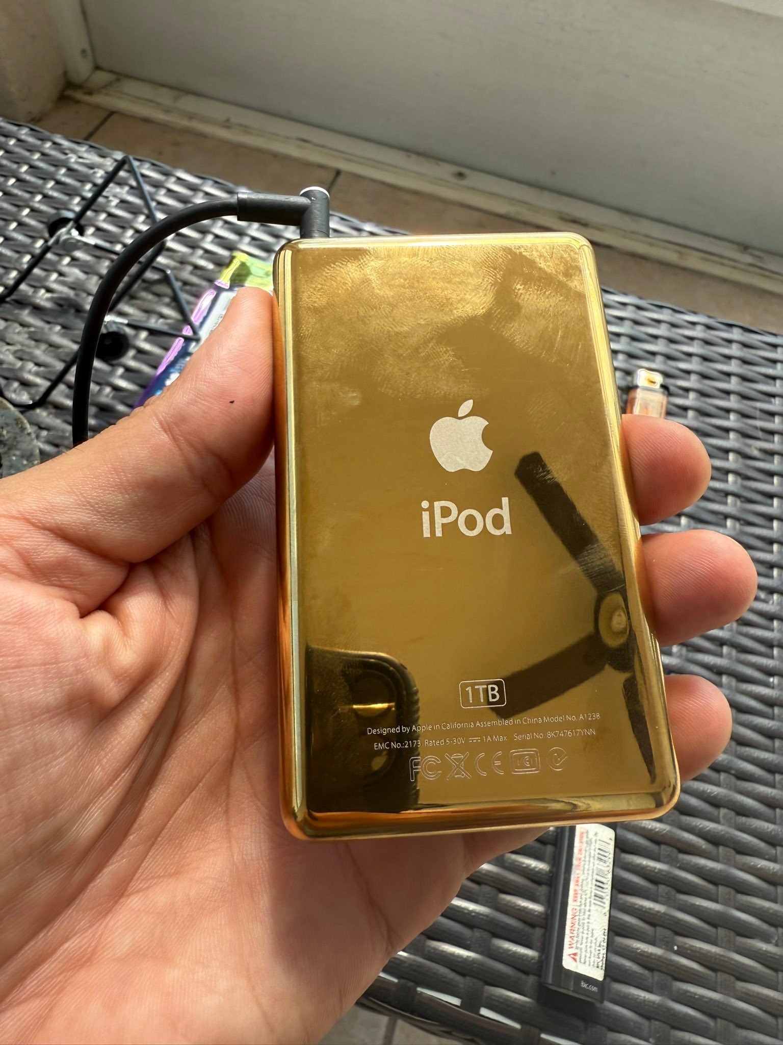 Apple Ipod Classic - 7th/6th Gen, Red+white (3000mah Battery, Customised) - Denmark