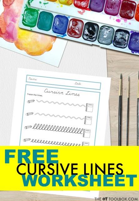 The OT Toolbox - Cursive writing lines worksheet! Use it... | Facebook