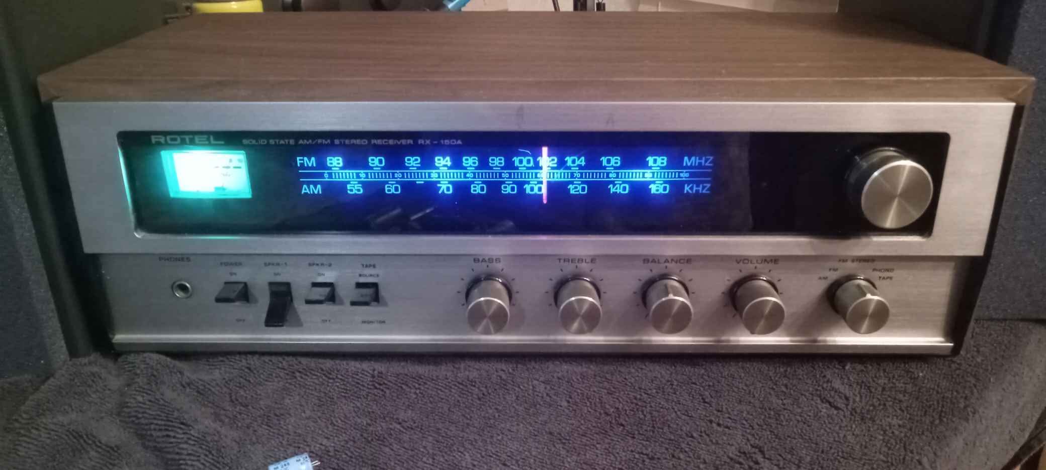 Rotel solid state AM/FM stereo receiver RX-150A. Fully restored
