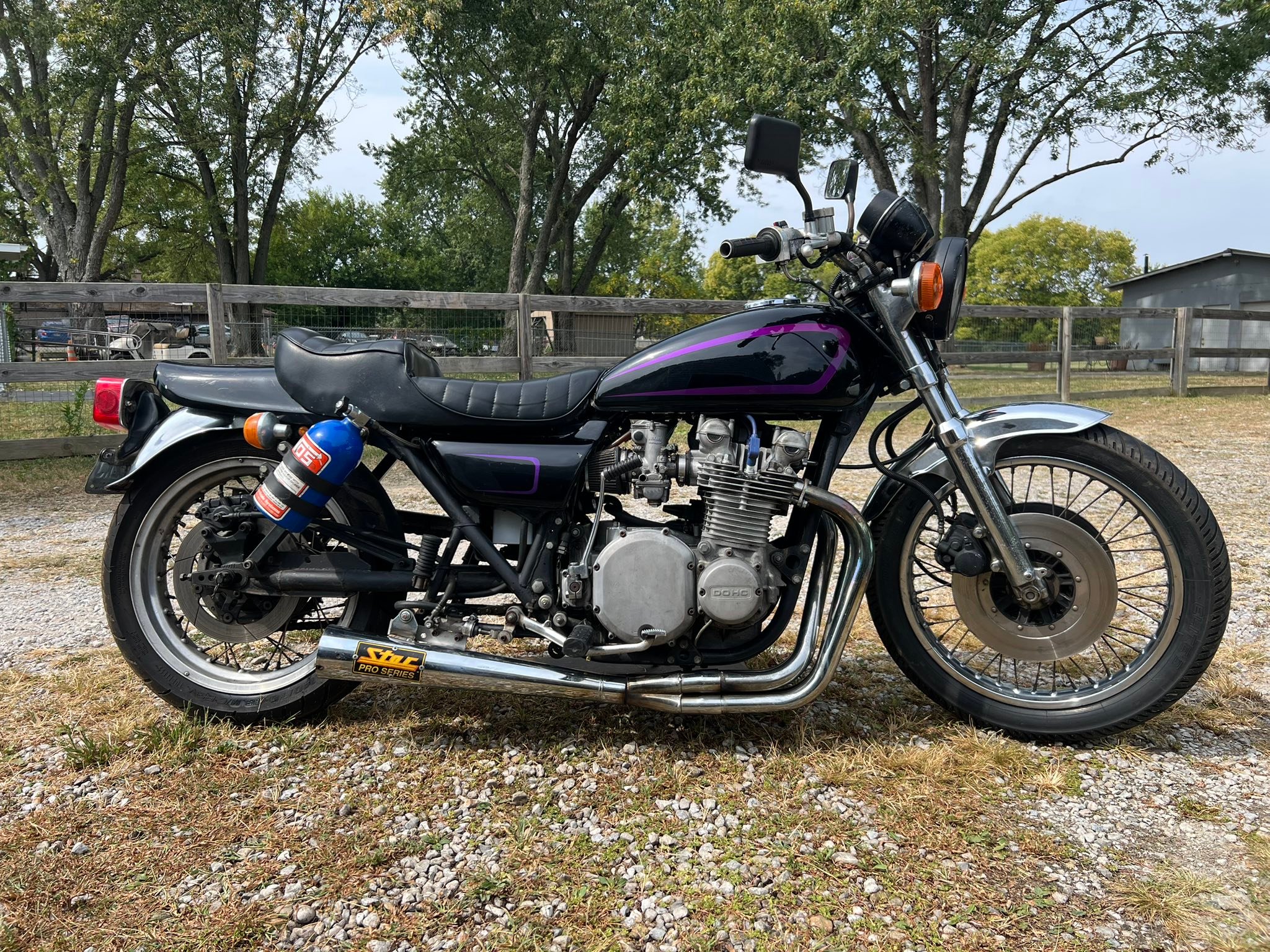 1979 kz 1000. Hayabusa front end and swing arm. Thing is a beast.