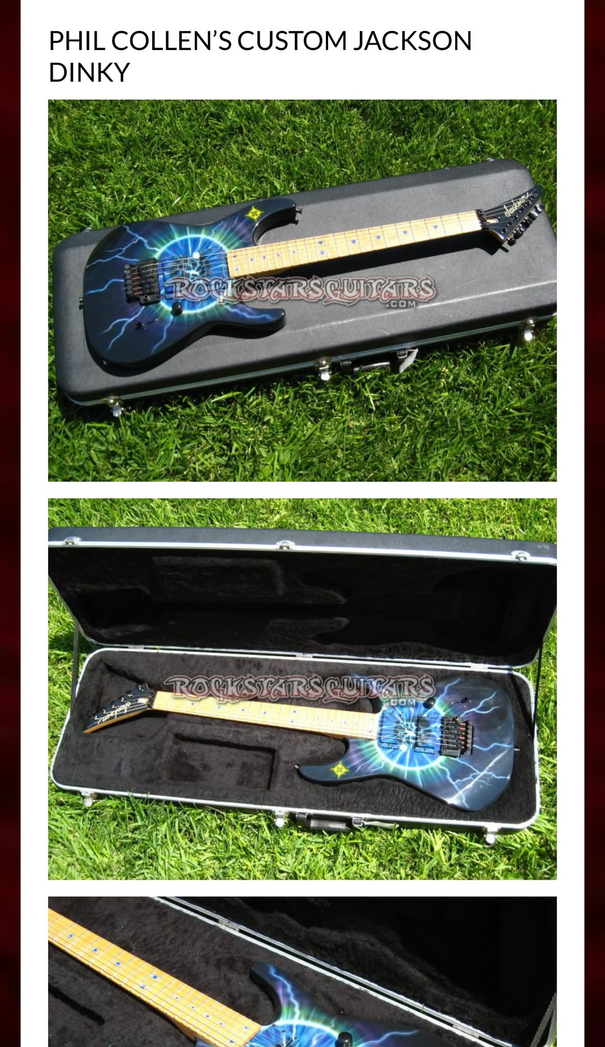 リックディアス、バウンドドック、他7点セット Jackson Dinky Rhoads This guitar was built in 1990 for Dan Spitz