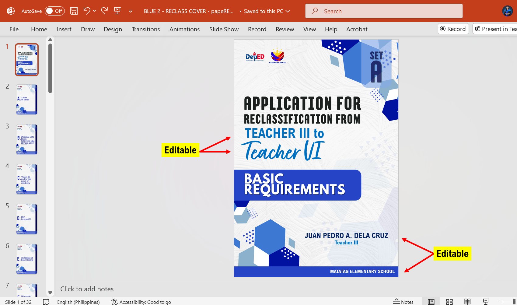 GURO FILES PH (Matatag) | PORTFOLIO COVER FOR APPLICATION FOR ...