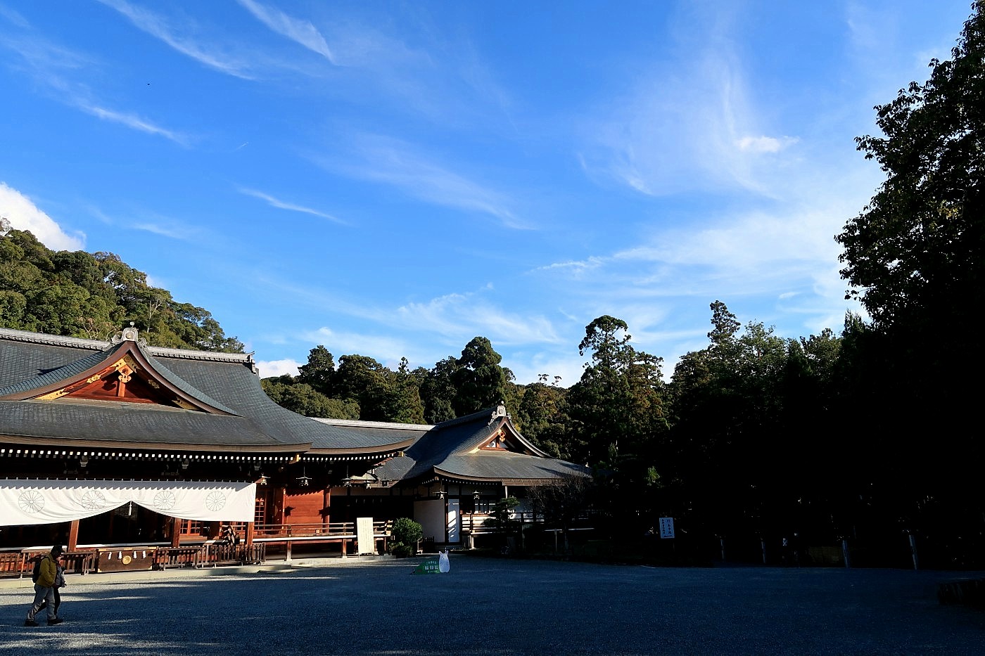 三輪明神(大神神社) | 2025年11月19日、今月18日で奉納菊花展が終わりましたが、快い青空に包まれる祈祷殿前斎庭です | Facebook