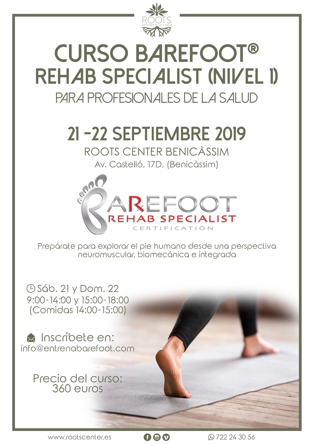 ROOTS Center - 👣 ¡BAREFOOT en ROOTS Center! 🙌 Desde...