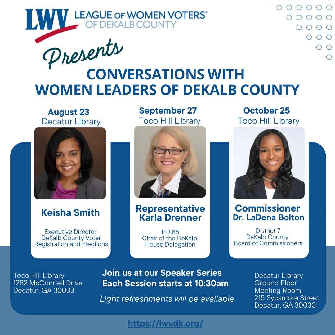 Women leaders of Dekalb County speaker series with Keisha Smith