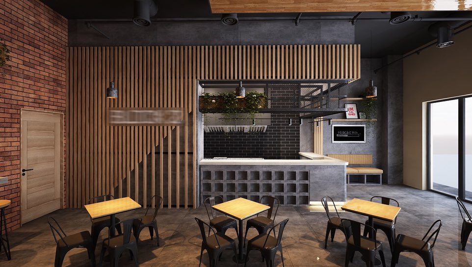 Our new interior concept for burger... - Backlit interiors