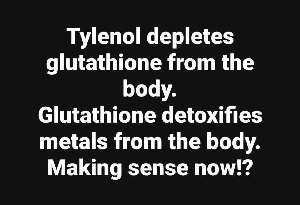 Glutathione role in detoxing Tylenol and inflammation