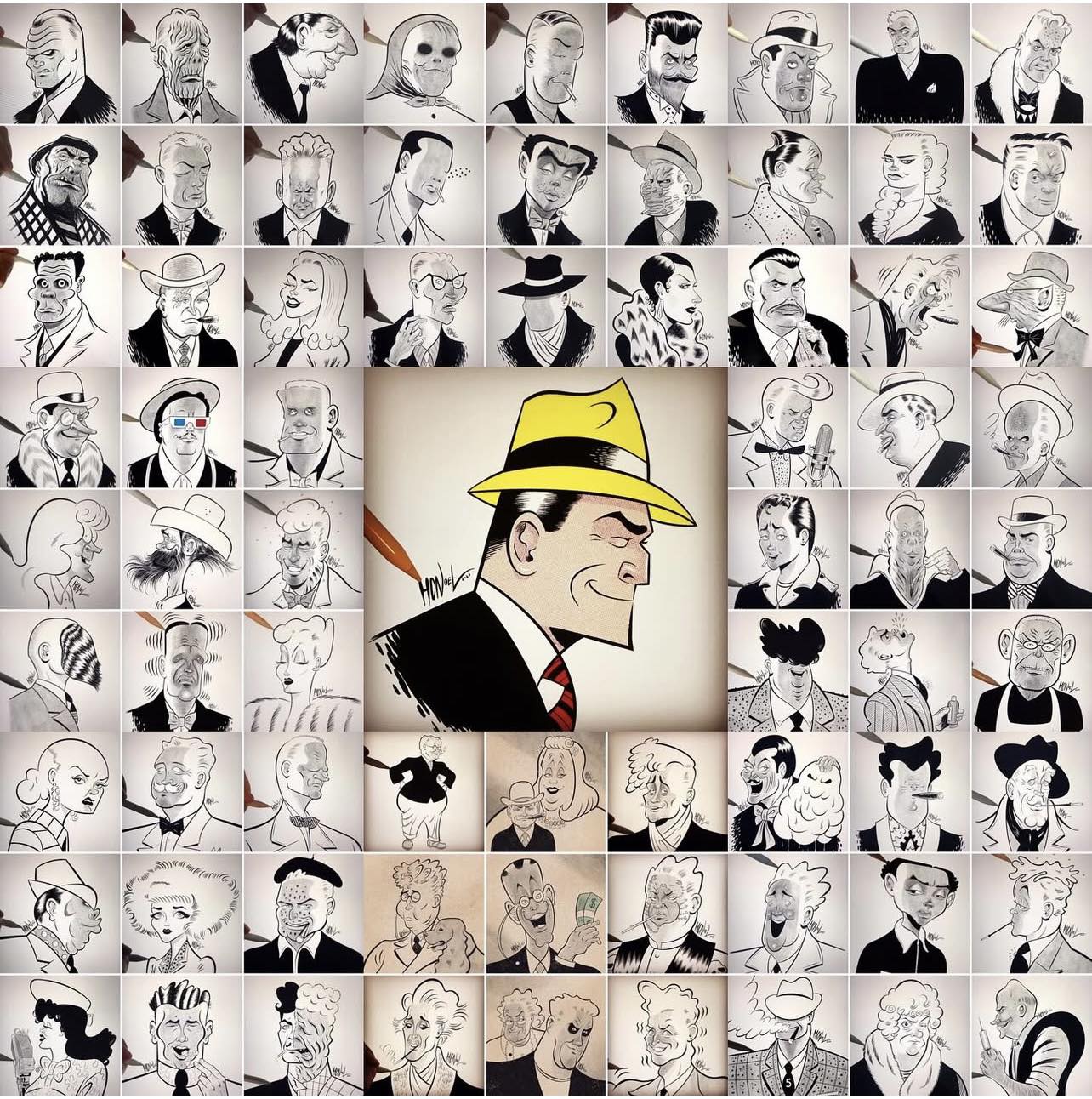My Art for the new Collected DICK TRACY at Clover Press ! Original 