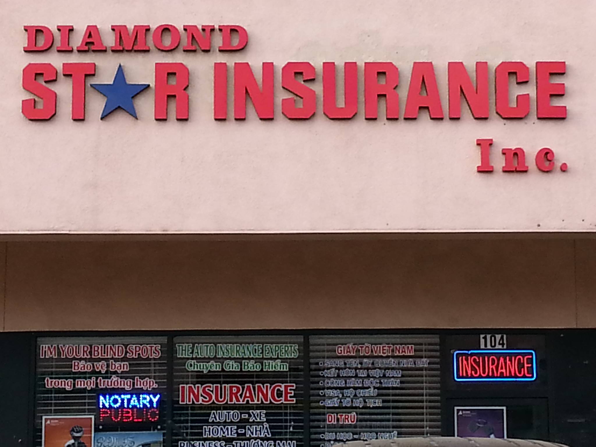 Diamond Star Insurance Services, Inc - LIC#: 0i81024 | Westminster CA