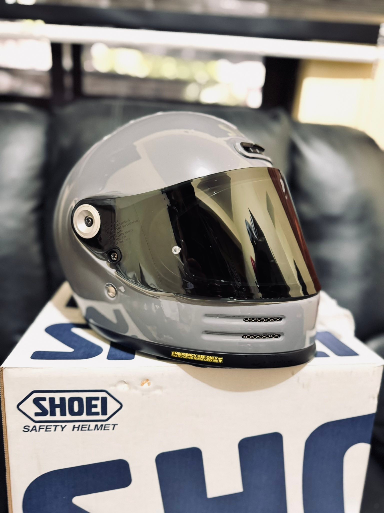 shoei - helmet glamster basalt grey - size l stores  Highside Shop Shoei RF SHOEI Glamster Basalt Grey Full
