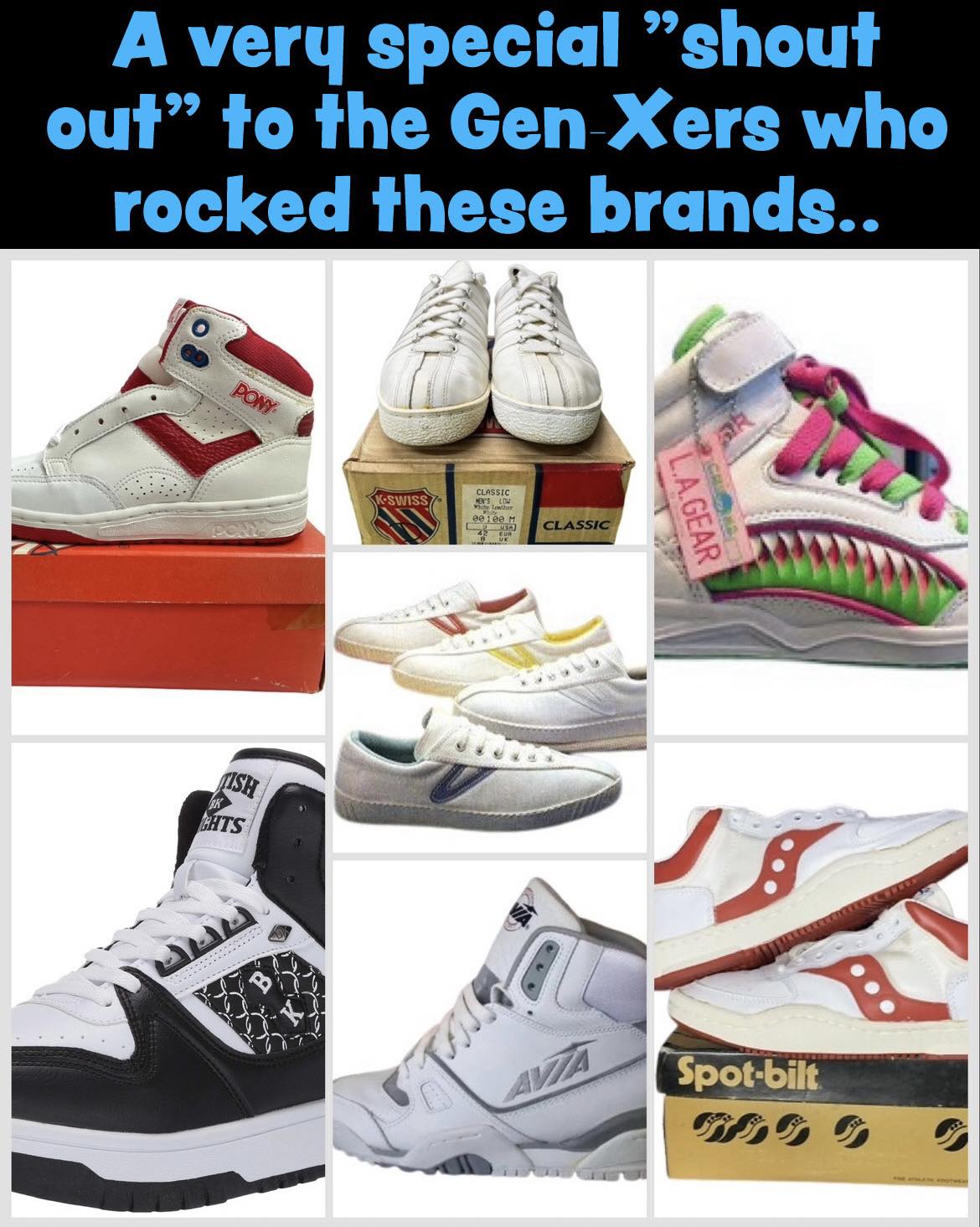 Less remembered shoe brands of 80s
