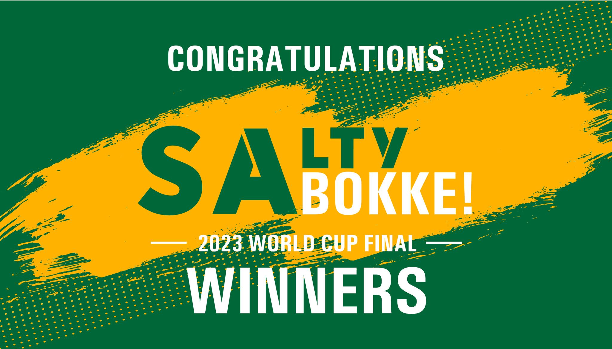 SALTY - 🏆🇿🇦 Champions of the World! 🥳🎉 Huge...