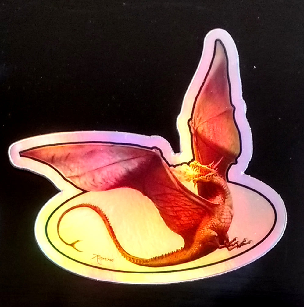 Rowena Art - Here's a hologram sticker offered in the...