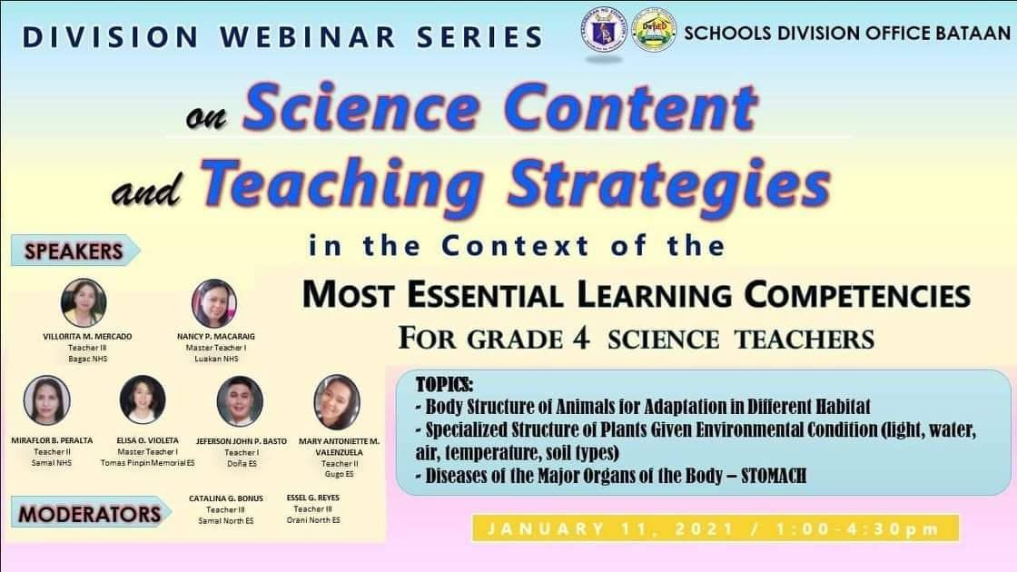 DepEd-Bataan - Division Webinar Series on Science Content...