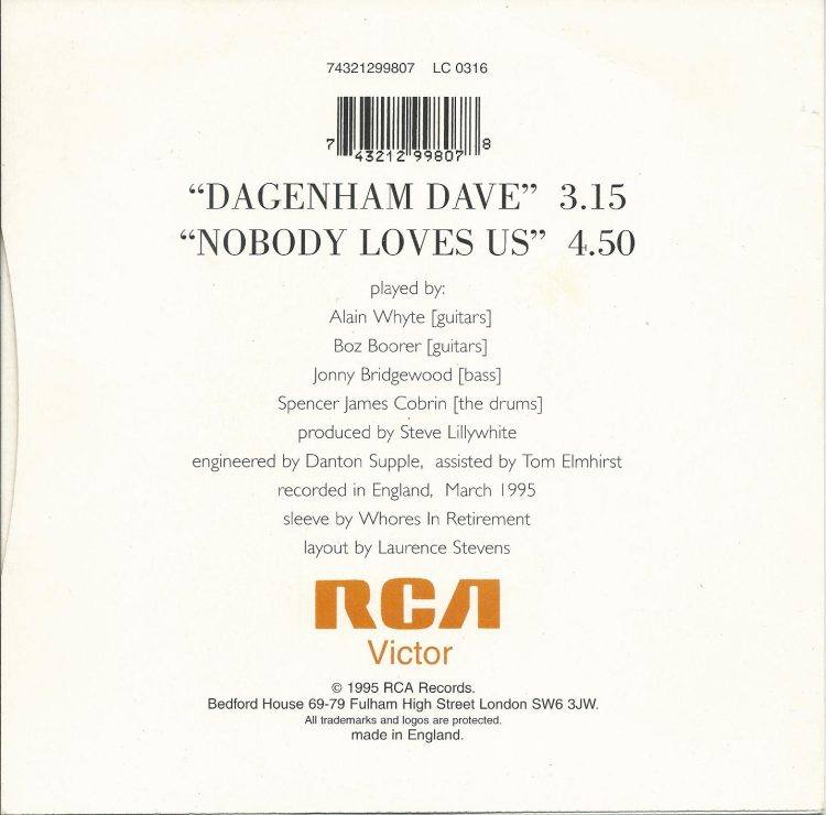 Morrissey Dagenham Dave Released 21 August 1995[