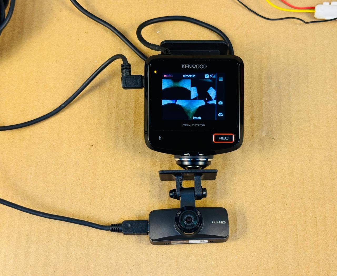 Kenwood Drive Recorder camera front and rear Model DRV-C770R 