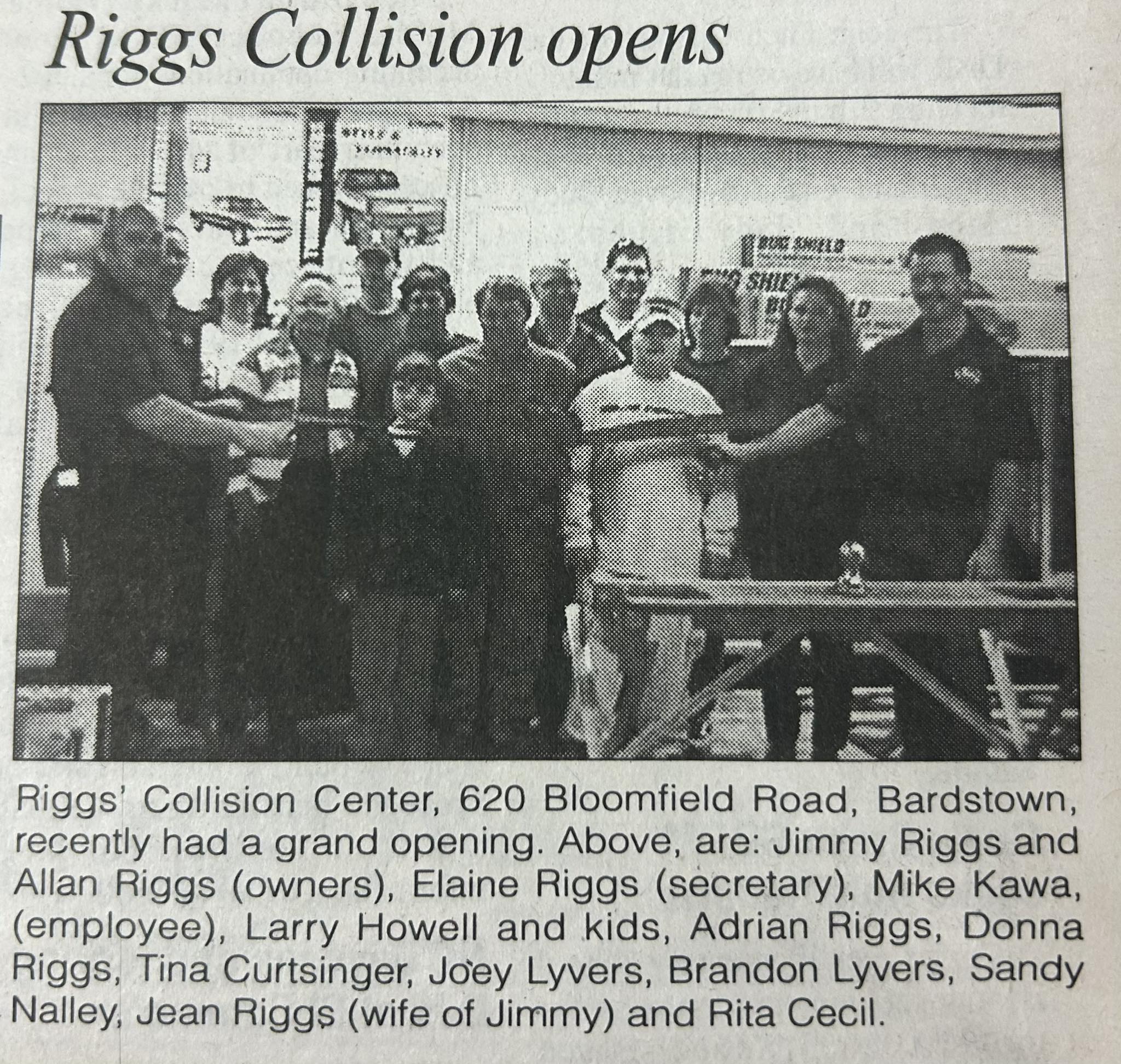 Growing up in Bardstown, Kentucky | Riggs Collision opens in, I think ...