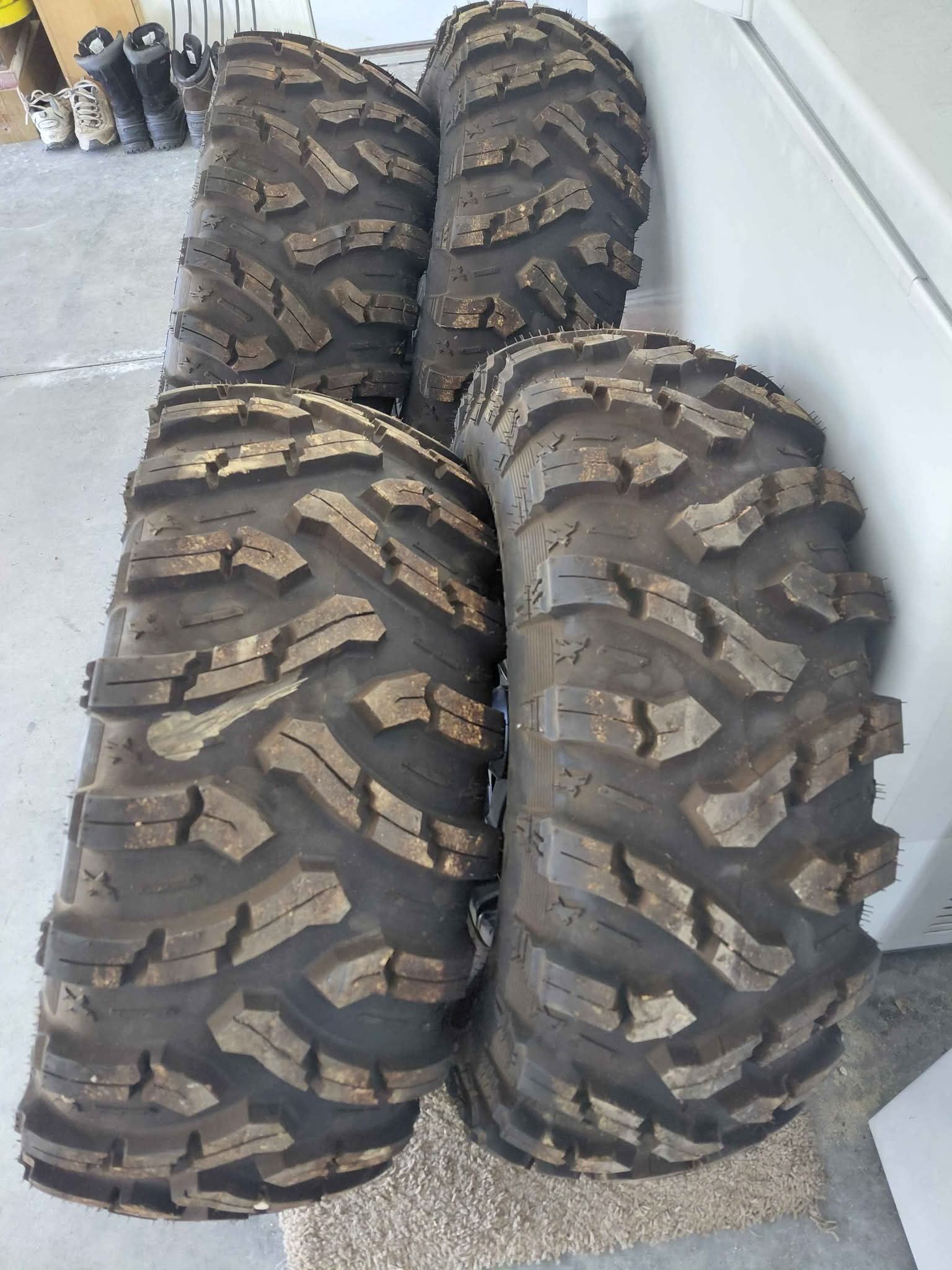 Pro Armor 2 29/1100-14 and 2 29/900-14 tires w/mag rims for Polaris ...