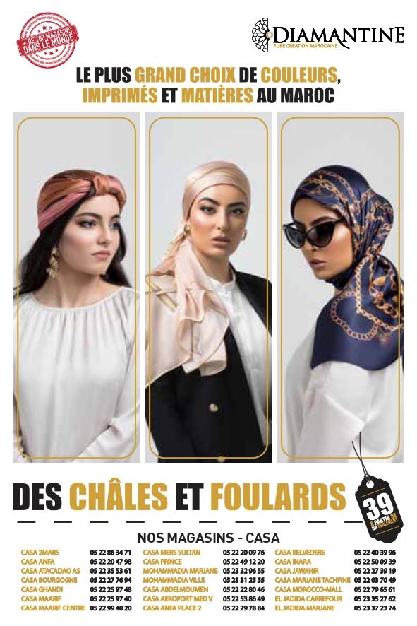 Diamantine - À l'achat de 2 châles ou foulards , le 3...
