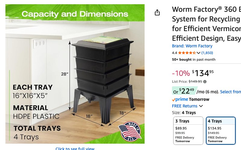 Free Worm Factory® 360 Composting System - Gardening Supplies - Aldie ...
