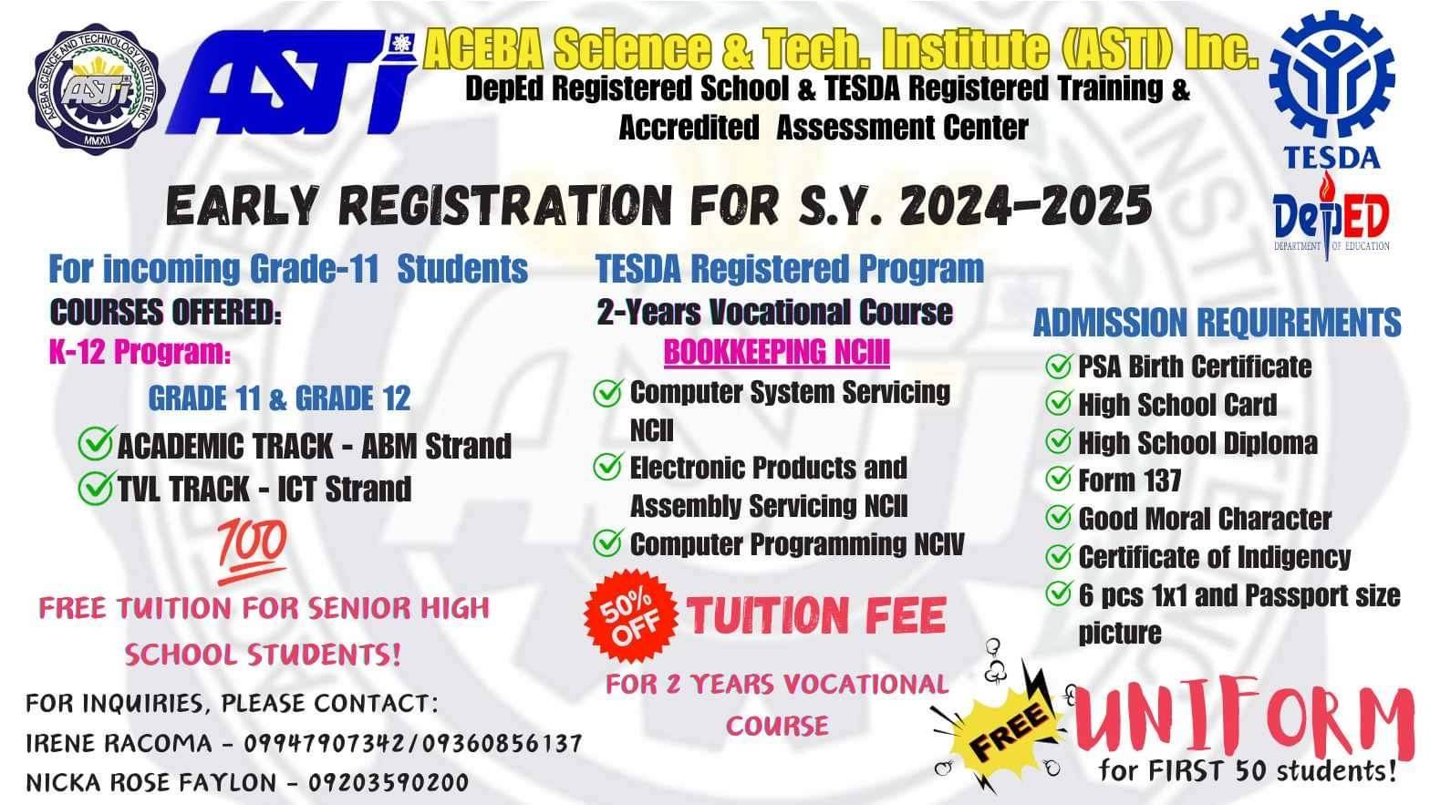 ACEBA Science and Technology Institute (ASTI) Inc. is now accepting ...