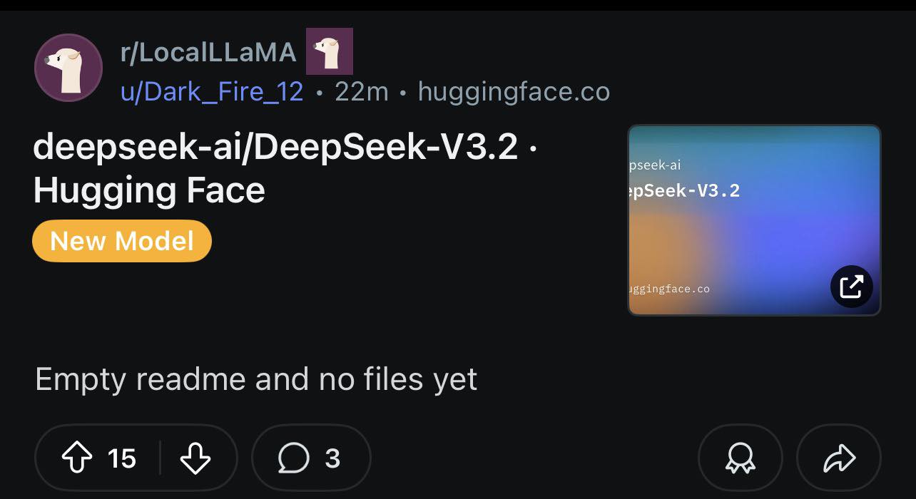 Alan - Deepseek ra mắt Deepseek-V3.2 ???👀 Vừa thấy leak, và ngay lập ...