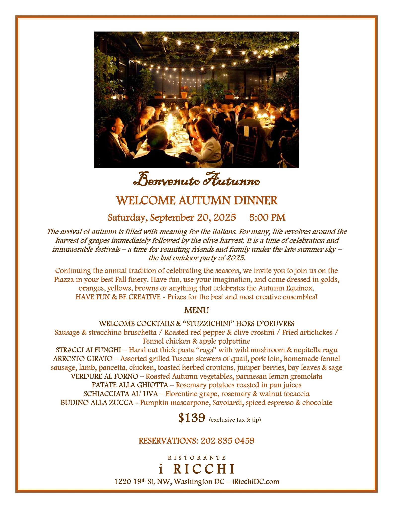 i RICCHI RESTAURANT | Washington D.C. DC