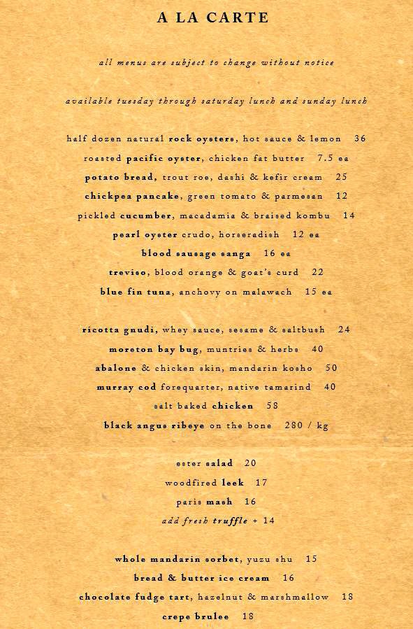 This is what fine dining in... - Australian Food Timeline