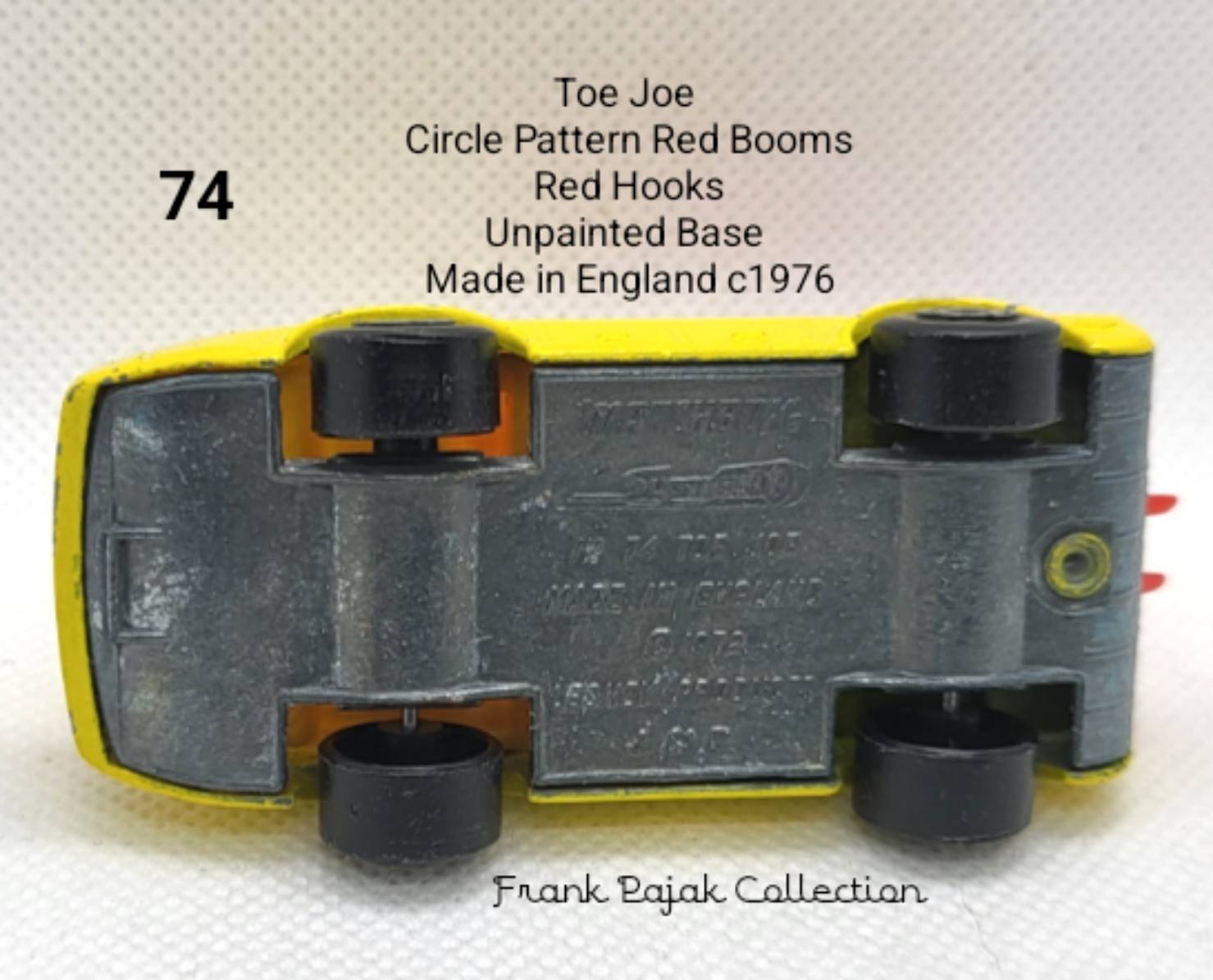 Matchbox no. 74 toe joes details
