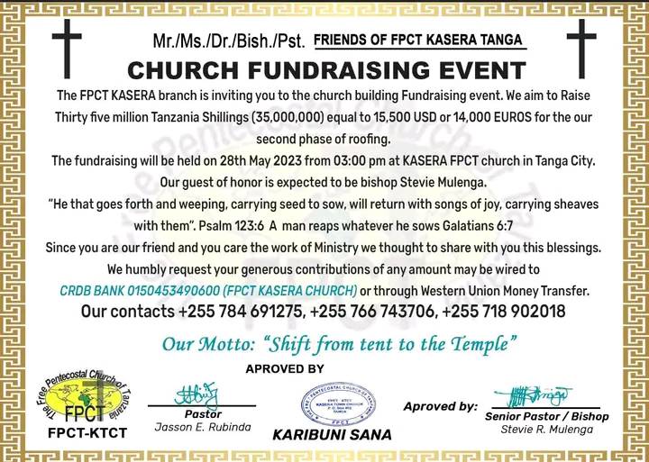 FPCT . Ktct world wide missionary church | Tanga