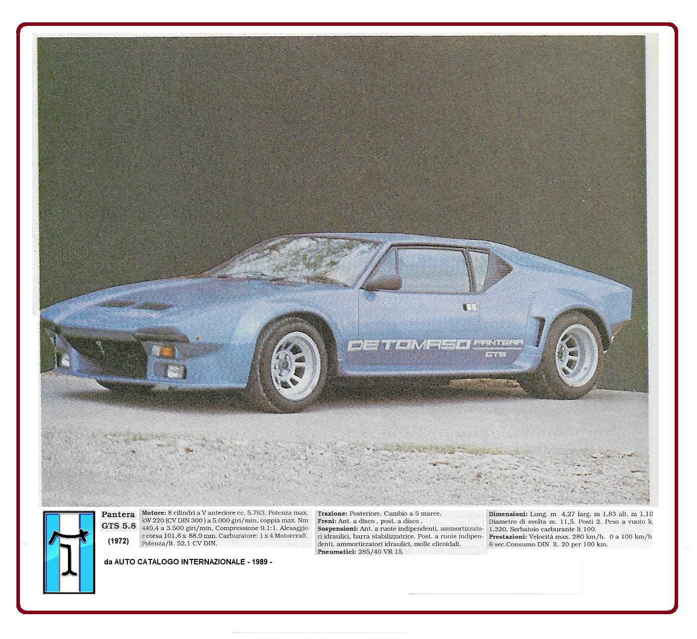 1972 De Tomaso Pantera GTS car