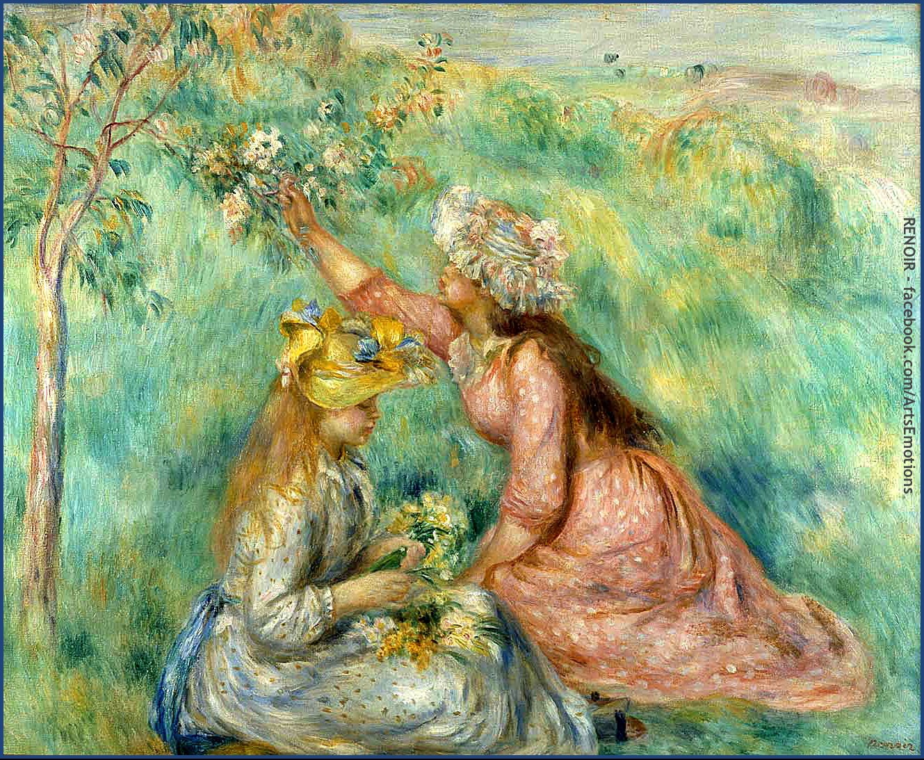 Pierre-Auguste Renoir Young Woman in a Flowery Field Summer