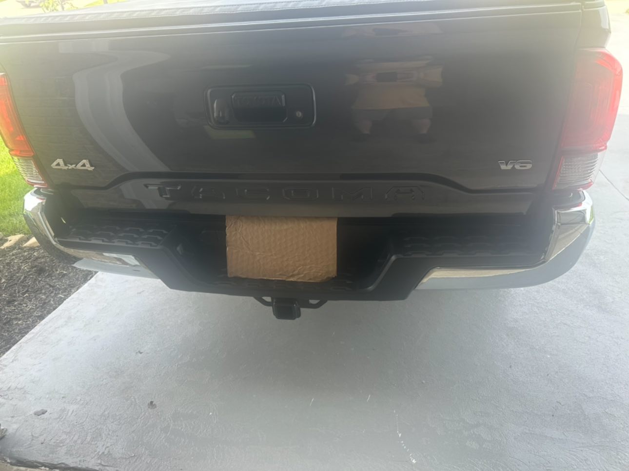 Magnetic Grey Bumper Overlay Caps – Rear Fit 2016-2023 Tacoma (No Sensors) BumperShellz