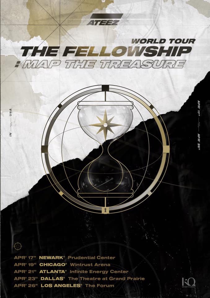 📷] ATEEZ World Tour The Fellowship: Map The Treasure Poster